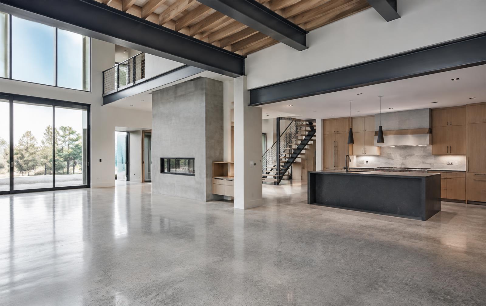 Luxury modern interior space with high-end finishes