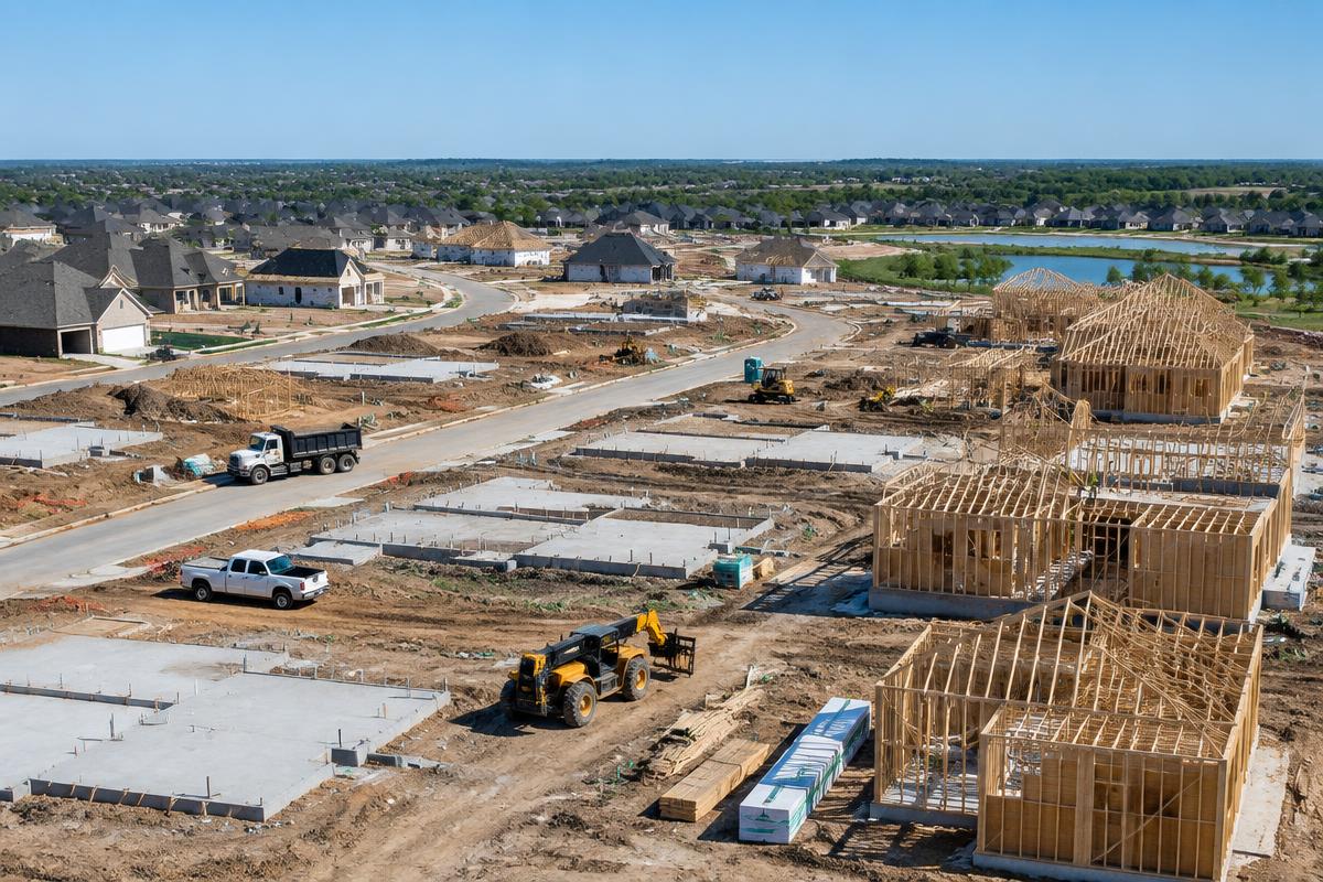 Large new homes development under construction